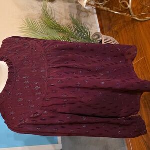 LOFT Deep Burgundy Blouse